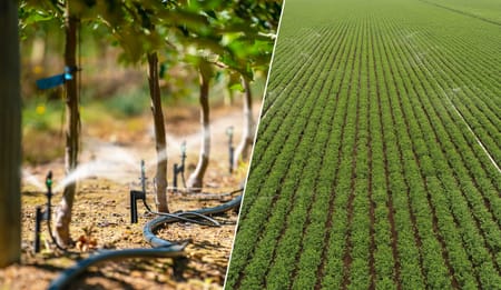 Sprinkler Irrigation Systems for Open Fields & Orchards